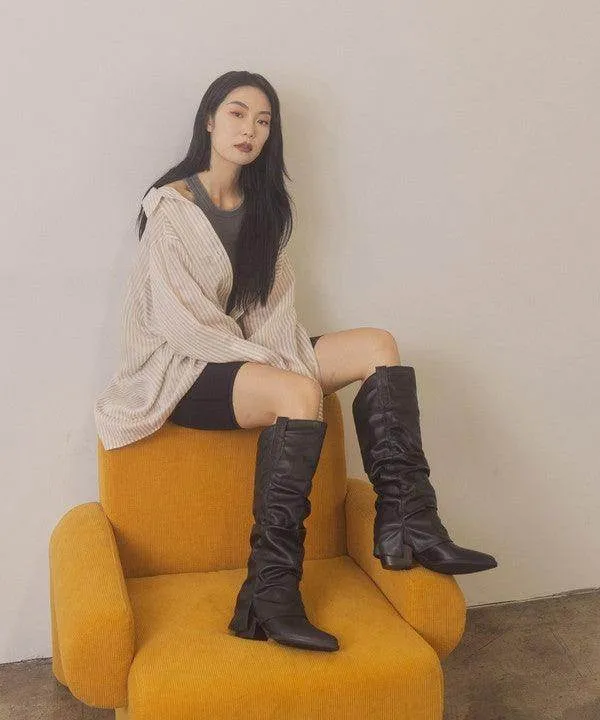 Womens Shoes - Thea Fold Over Slit Jean Boots