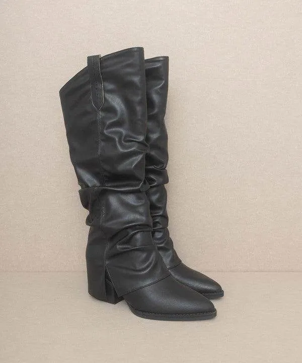 Womens Shoes - Thea Fold Over Slit Jean Boots