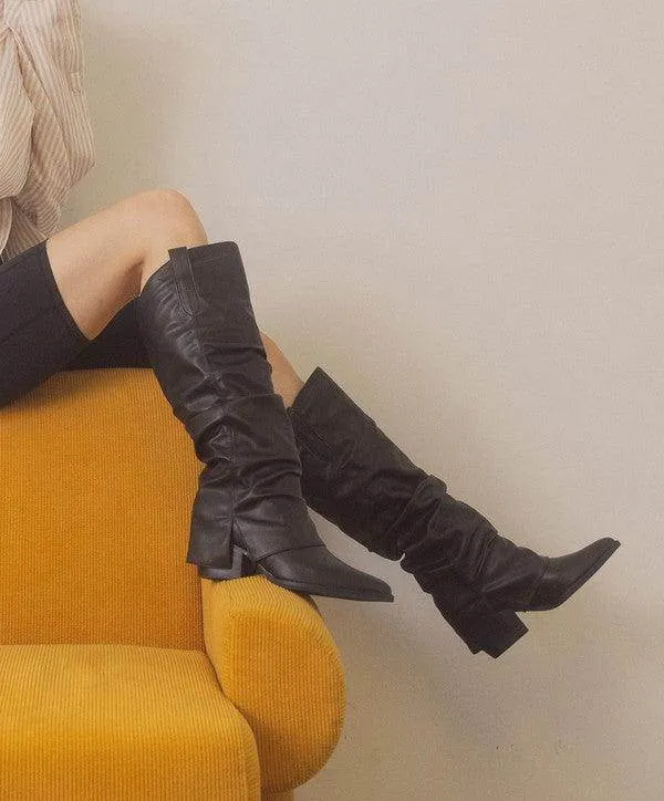 Womens Shoes - Thea Fold Over Slit Jean Boots